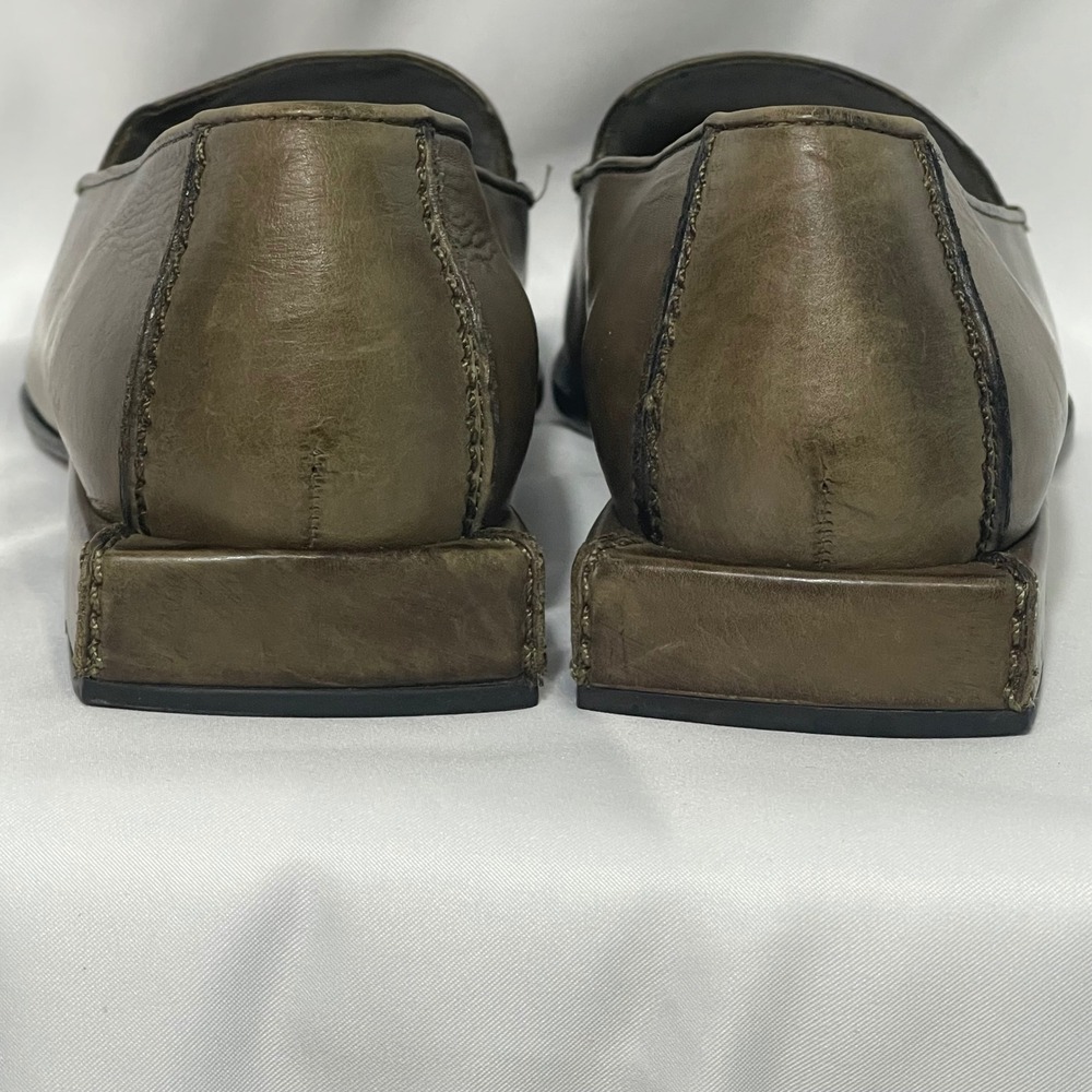 Cole Haan Olive Green Leather Loafers - Picture 5 of 8